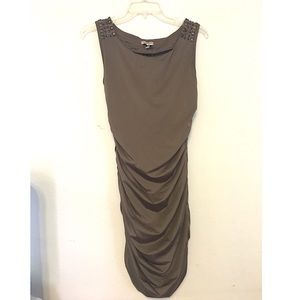 Fitted studded razor back dress